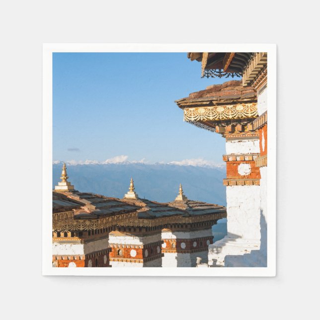 Guardanapo De Papel Sunset on Dochula Pass - Butão, Himalaya (Frente)