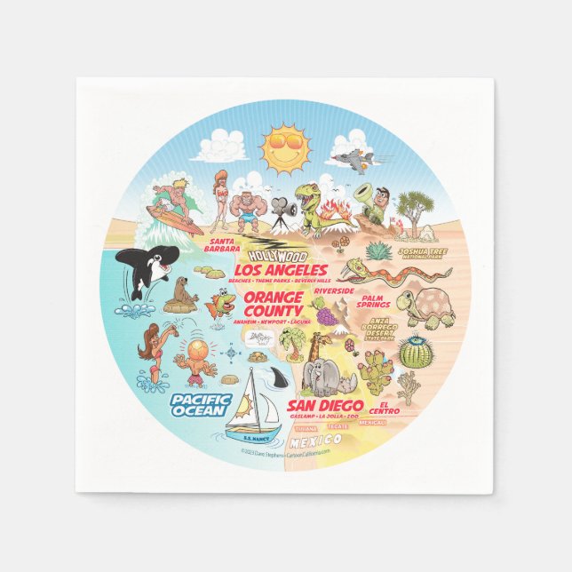 Guardanapo De Papel Sunset SoCal (Frente)