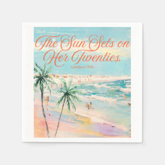 Guardanapo De Papel Sunset Themed aniversário de 30 anos