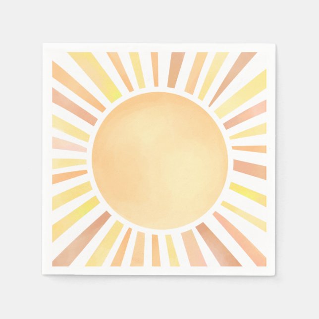 Guardanapo De Papel Sunshine Yellow Orange Sun (Frente)