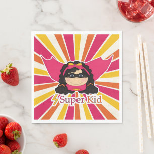 Guardanapo De Papel Super Criança Super Herói Themed Girl's Party