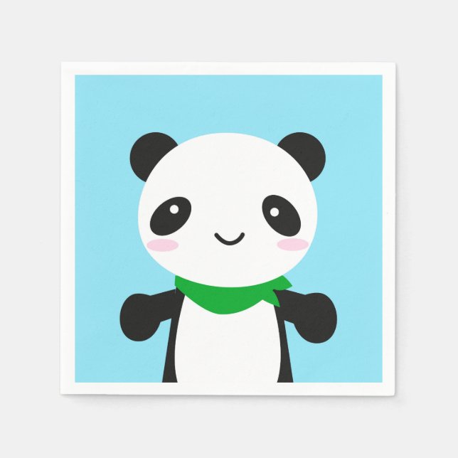 Guardanapo De Papel Super Cute Kawaii Panda (Frente)