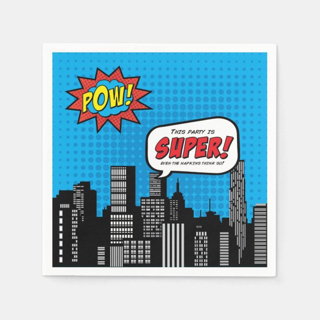 Guardanapo De Papel Super-herói Cocktail (Frente)