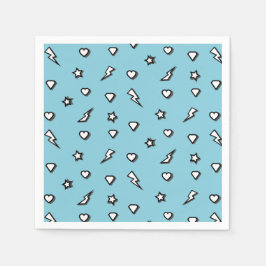 Guardanapo De Papel Super Herói Comic Patterno de Aniversário Napkin