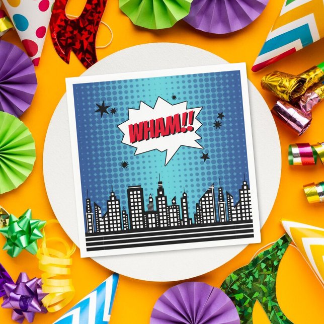 Guardanapo De Papel Super Herói Cômica Book Qualquer Idade Aniversário (Criador carregado)