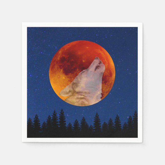 Guardanapo De Papel Super Sangue Wolf Moon 2019 (Frente)