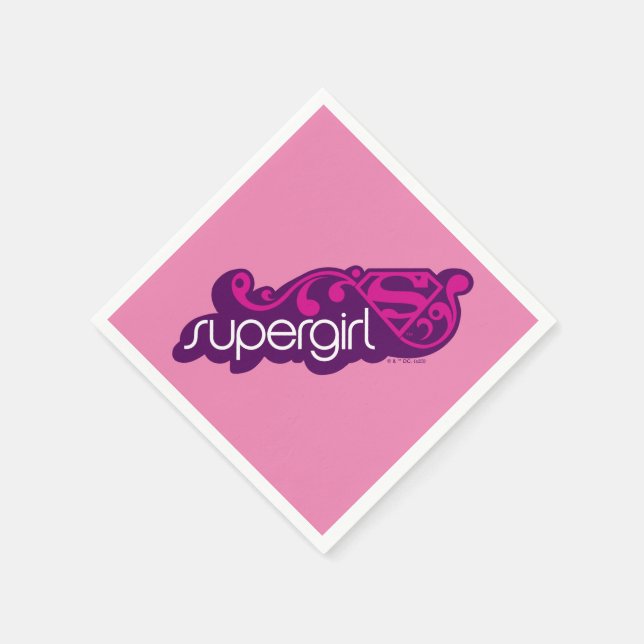 Guardanapo De Papel Supergirl Groovy Name e S-Shield (Canto)