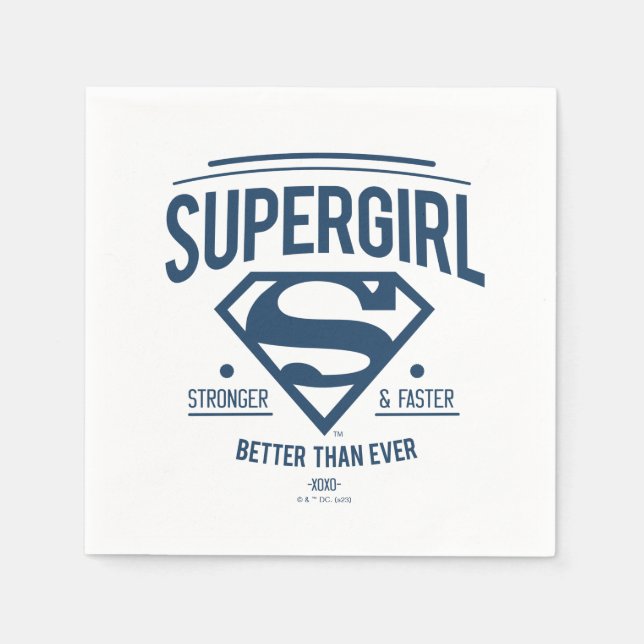 Guardanapo De Papel Supergirl Melhor Do Que Nunca Gráfico Retroativo (Frente)