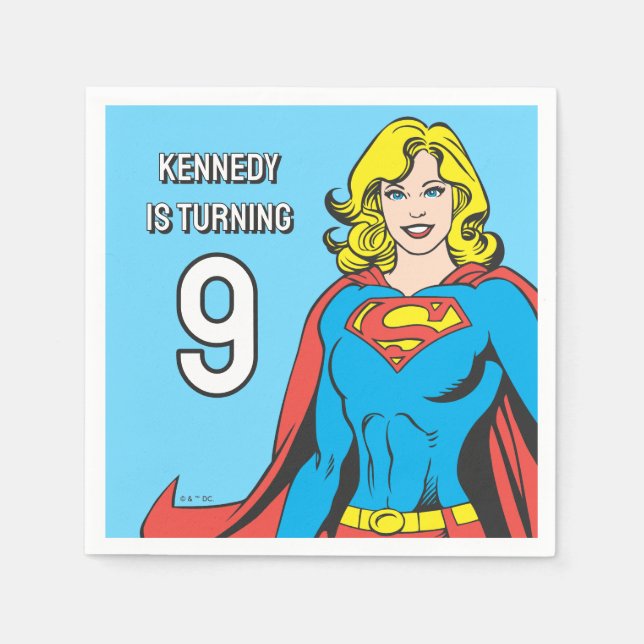 Guardanapo De Papel Supergirl Poses (Frente)