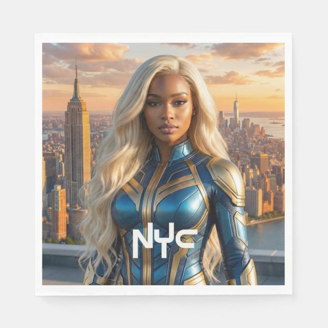 GUARDANAPO DE PAPEL SUPERHERO - NEW YORK (Frente)