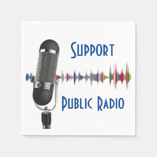 Guardanapo De Papel Suporte a Rádio Pública