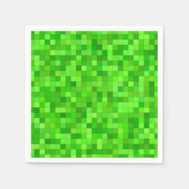 Guardanapo De Papel Suprimentos para Festa de Pixel Verde, Decoração d