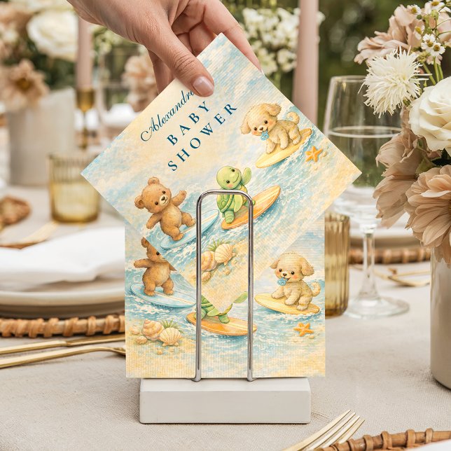 Guardanapo De Papel Surf’s Up Baby Shower (Criador carregado)