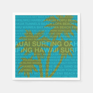 Guardanapo De Papel Surfar no Havaí Palm Trees do Havaí Tropical