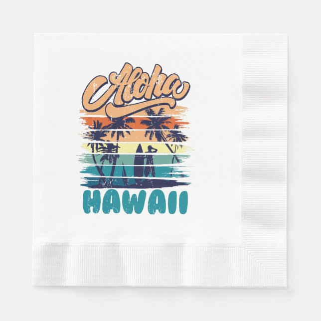 Guardanapo De Papel Surfe - Aloha Havaí (Frente)