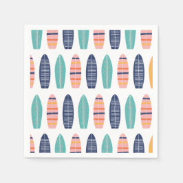 Guardanapo De Papel Surfs UP Pink Retro Beach van surfboards