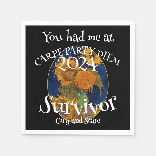 Guardanapo De Papel Surpresa Festa de Aniversário Bloco 2024 (Frente)