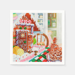 Guardanapo De Papel SURPRESA GINGERBREAD PadrãoCocktail Papel Nápoles