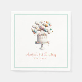 Guardanapo De Papel Surrealista, Balões Bonitos e Costumes de Bolo de 