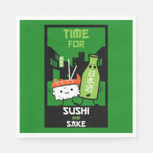 Guardanapo De Papel Sushi E Sake Foodies