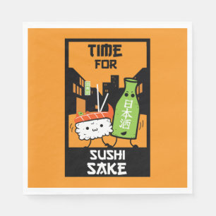 Guardanapo De Papel Sushi E Sake Foodies