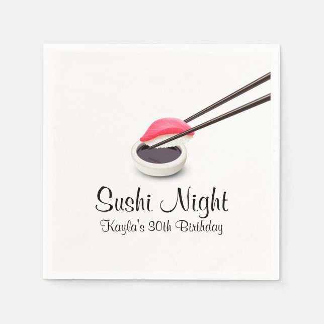 Guardanapo De Papel Sushi Night (Frente)
