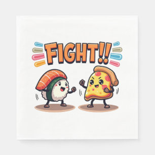 Guardanapo De Papel Sushi vs Pizza