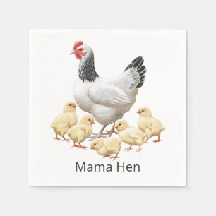 Guardanapo De Papel Sussex Chicken Mama Hen e Pintinhos