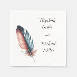 Guardanapo De Papel Sussurros de Grace Feathered Elegance Minimalism