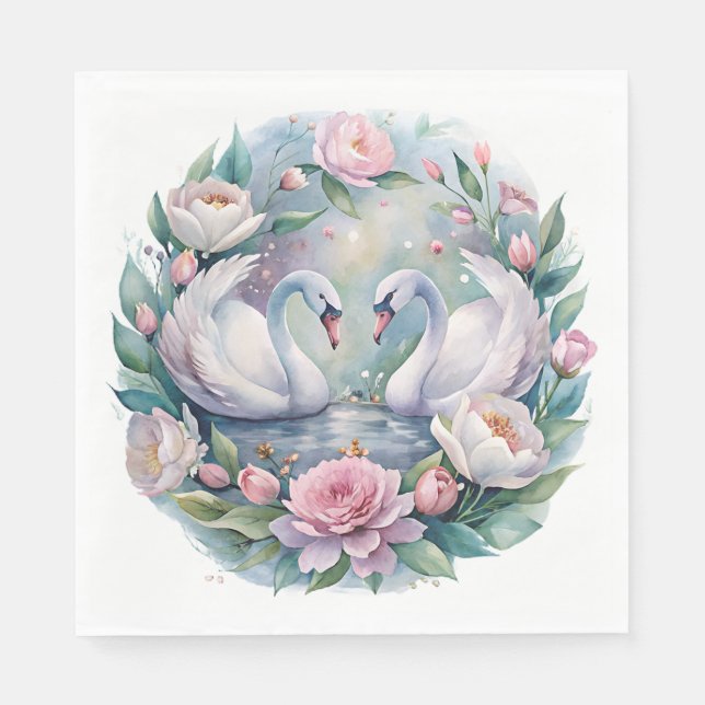 Guardanapo De Papel Swan Napkins Botânico (Frente)