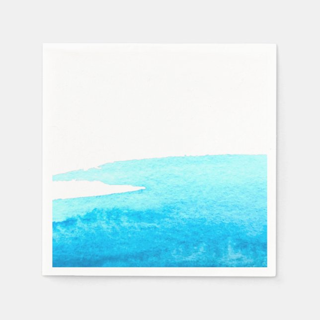 Guardanapo De Papel Swap de cor aquosa azul-céu (Frente)