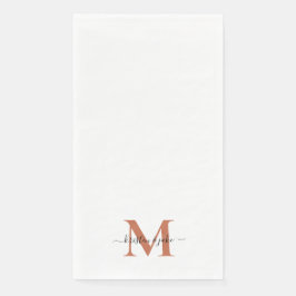 Guardanapo De Papel Swash de Terracotta Simples e Sonolento