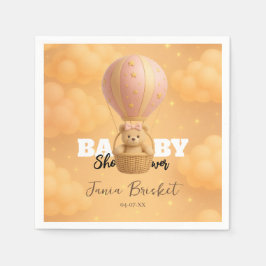 Guardanapo De Papel Sweet Blush Pink Dreamy Teddy Balloon