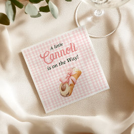 Guardanapo De Papel Sweet Cannoli Pink Bow Girl Italian Baby Shower