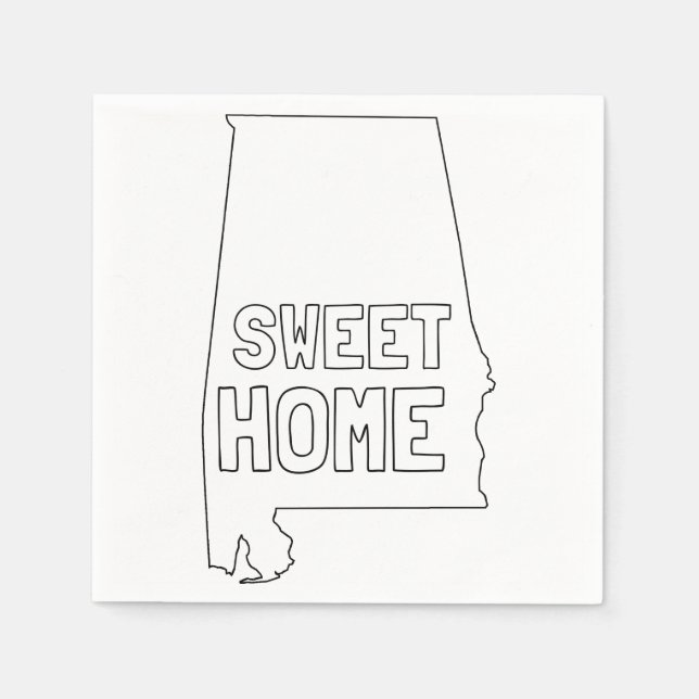 Guardanapo De Papel Sweet Home Alabama (Frente)