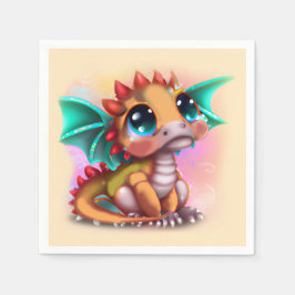 Guardanapo De Papel Sweet Kawaii Baby Dragon