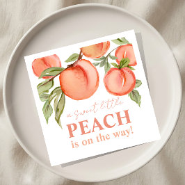 Guardanapo De Papel Sweet Little Peach Baby Shower 