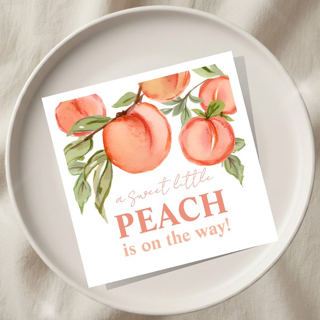 Guardanapo De Papel Sweet Little Peach Baby Shower  (Criador carregado)