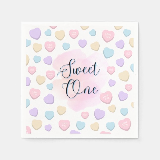 Guardanapo De Papel Sweet One First Birthday Napkins (Frente)