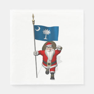 Guardanapo De Papel Sweet Santa Claus Com Bandeira Da Carolina Do Sul