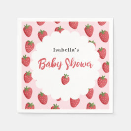 Guardanapo De Papel Sweet Strawberry Personalized Baby Shower