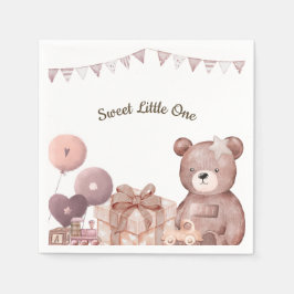 Guardanapo De Papel Sweet Teddy Bear Baby Shower Napkin