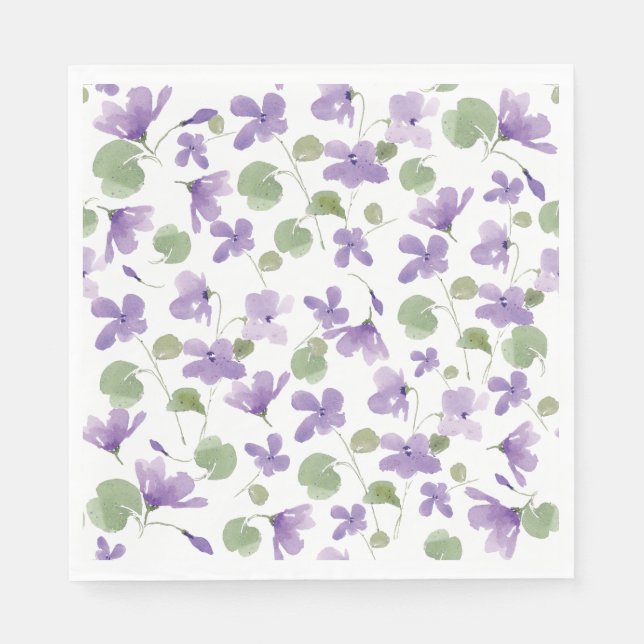 Guardanapo De Papel Sweet Violets Luncheon Napkin (Frente)