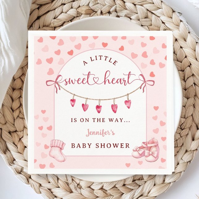 Guardanapo De Papel Sweetheart Valentine's Day Girl Baby Shower Paper (Criador carregado)