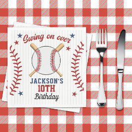 Guardanapo De Papel "Swing On Over – Baseball Birthday Party 