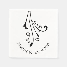 Guardanapo De Papel Swirl Ornaments Horror Black Gothic