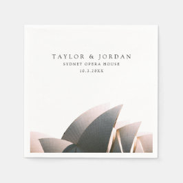 Guardanapo De Papel Sydney Opera House Casamento Personalizado Coquete