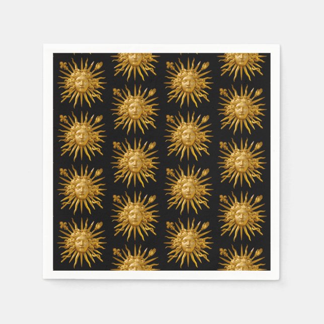 Guardanapo De Papel Symbol of Louis XIV the Sun King (Frente)