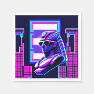 Guardanapo De Papel Synthwave Pharaoh