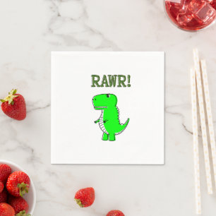 Guardanapo De Papel T-Rex RAWR bonito e com raiva